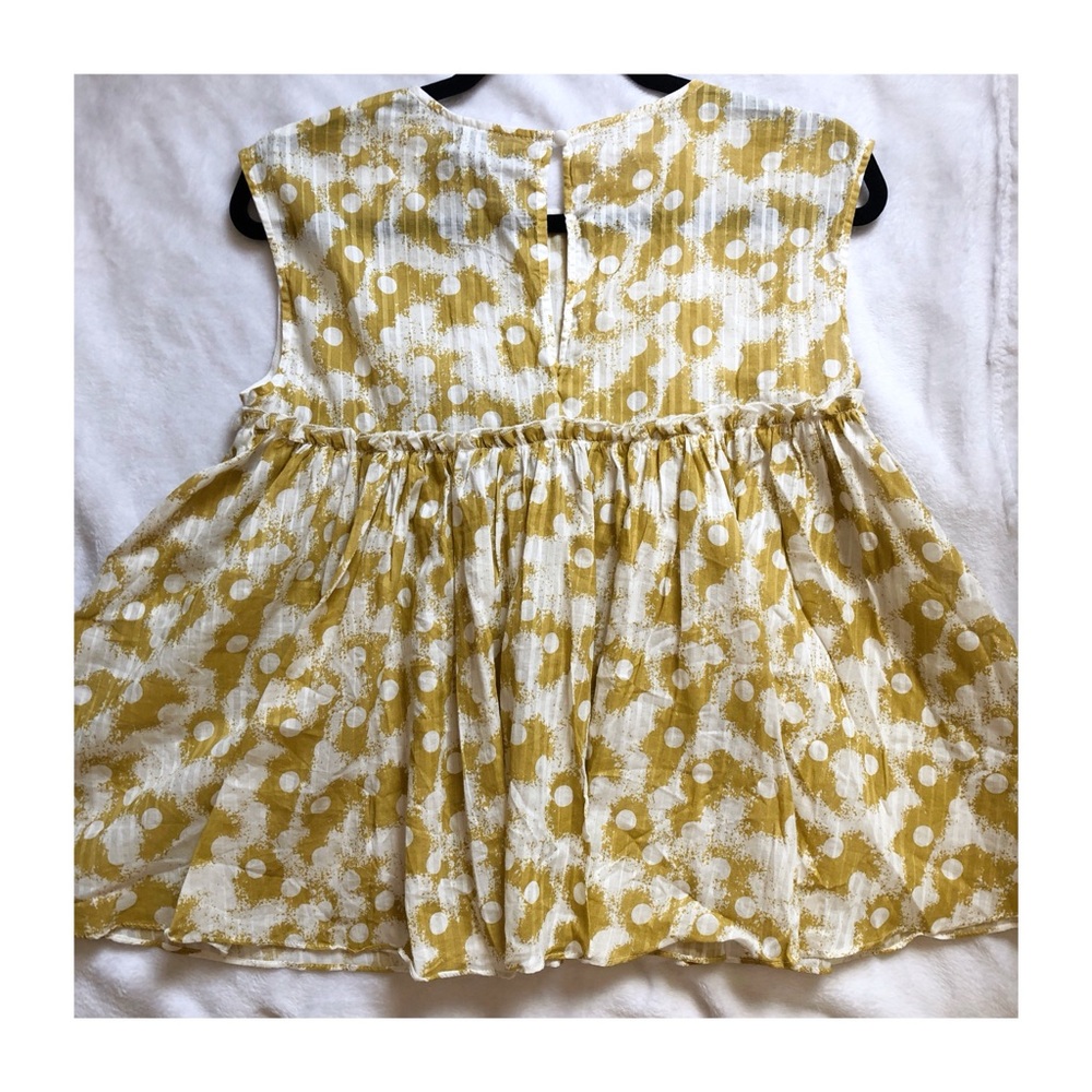 NWT- INA Poka Dot Ruffle Peplum Blouse - Picture 7 of 7